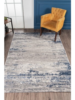 Konfor Halı Motto 4585 Mavi Yumuşak Dokulu Salon Mutfak Koridor Oturma Odası Dokuma Makine Halısı