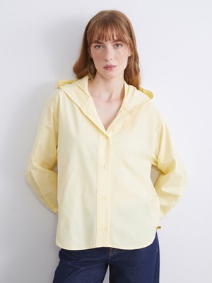 Lc Waikiki Yeni Sezon Kapüşonlu Oversize Kadın Gömlek