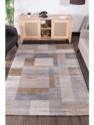 Konfor Halı Motto 4478 Bej Yumuşak Dokulu Salon Mutfak Koridor Oturma Odası Dokuma Makine Halısı