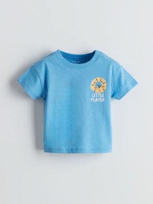 Lc Waikiki Yeni Sezon Bisiklet Yaka Baskılı Erkek Bebek Tişört