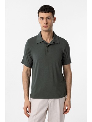 Antioch Haki Regular Fit Polo Yaka Erkek T-Shirt
