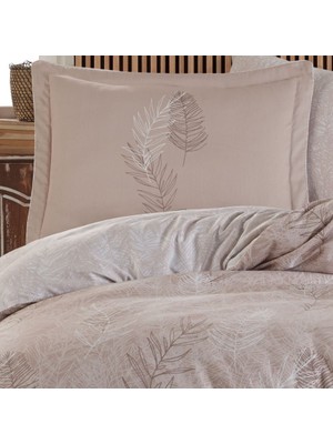 Çift Kişilik Saten Nevresim Fiona Krem