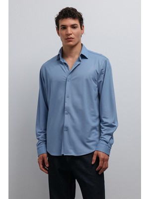 Antioch Bebe Mavi Relax Fit Erkek Gömlek