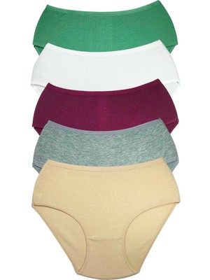 Marsilyan 5 Adet Kadın Yüksek Bel Ribana Bato Külot S045