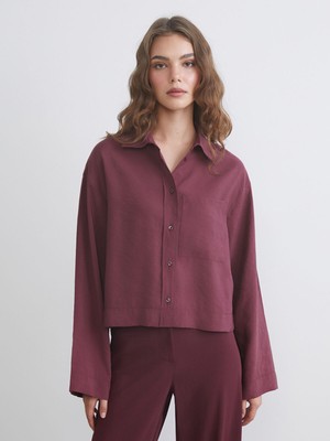 Lc Waikiki Yeni Sezon Oversize Modal Karışımlı Kadın Gömlek