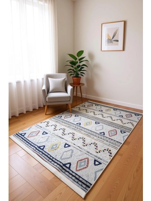 Blghome Dokuma Tabanlı Kolay Tamizlenir Dekoratif Halı BLG3819