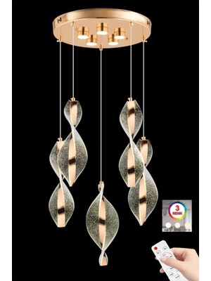 Akgül Mars Gold 5'li Kumandalı Avize