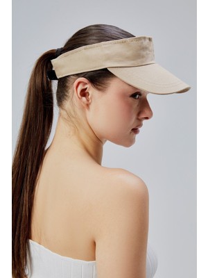 Derikem Kadın Basic Cırtcırtlı Ayarlanabilir Tenisçi Vizör Golf Şapkası Güneş Koruyucu Siperlik