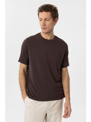Antioch Kahve Regular Fit Basic Erkek T-Shirt