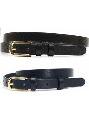 Derikem %100 Hakiki Deri Şık Sarı Tokalı Kadın Kemeri