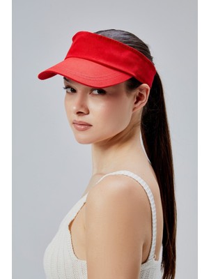 Derikem Kadın Basic Cırtcırtlı Ayarlanabilir Tenisçi Vizör Golf Şapkası Güneş Koruyucu Siperlik