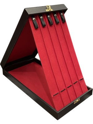 Sezgin Kutu ve Aksesuar Tesbih Kutusu 5 Li Siyah Osmanlı Devlet Armalı