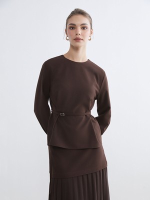 Lc Waikiki Yeni Sezon Bisiklet Yaka Kemerli Bluz