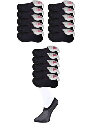 Giyim Siyah Kadın Görünmez Çorap 15 Çift Beruflic