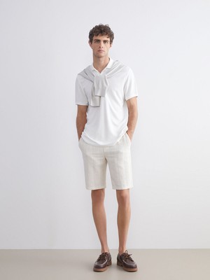 Lc Waikiki Yeni Sezon Standart Kalıp Keten Görünümlü Erkek Şort