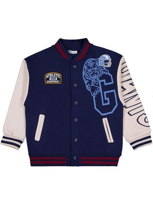 Civil Boys Tiger Baskılı - Etiketli 6-9 Yaş Hırka - Lacivert 6-7 Yaş