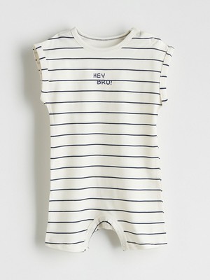 Lc Waikiki Yeni Sezon Çizgili Pamuklu Erkek Bebek Tulum