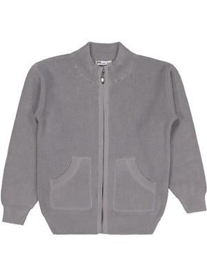 Civil Boys Fermuarlı Cepli 6-9 Yaş Hırka - Gri 6-7 Yaş