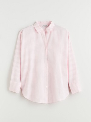 Lc Waikiki Yeni Sezon Çizgili Oversize Kadın Gömlek