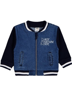 Civil Baby Ayıcık Nakışlı 9-18 Ay Ceket - Mavi 12-18 Ay