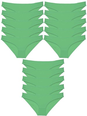 Giyim 15 Adet Süper Eko Set Likralı Kadın Slip Külot Yeşil Beruflic