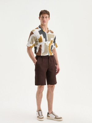 Lc Waikiki Yeni Sezon Standart Kalıp %100 Keten Erkek Şort