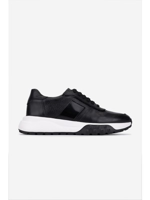 Valmenti Erkek Hakiki Deri Siyah Sneakers & Spor Ayakkabı 864 1071 Erk Ayk SK25-26 Sıyah