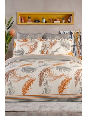 Uçkan Home %100 Pamuk Fırfırlı Çift Kişilik Nevresim Seti