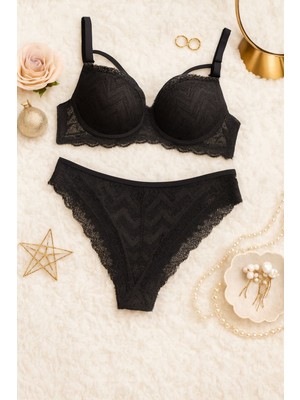 Glazy Premium Dantelli Destekli Yumuşak Dokulu Kadın Iç Çamaşırı Takımı