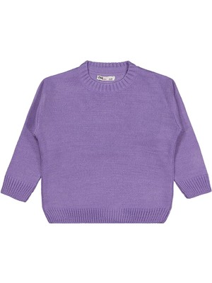 Civil Girls Düz 2-5 Yaş Kazak - Lila 4-5 Yaş