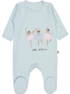 Civil Baby Balerin Nakışlı 1-9 Ay Tulum - Bebe Mavi 1-3 Ay
