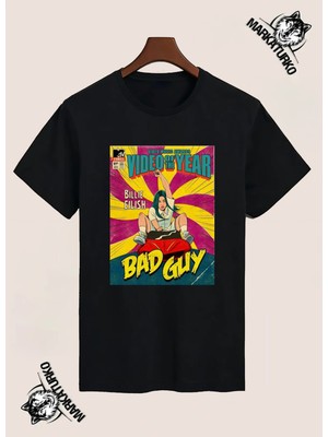 MarkaTurko Billie Eilish Özel Tasarım Süplimasyon Baskı Tshirt