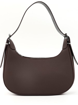 SHAKA Kahve Rengi SHK196 Suni Deri Fermuarlı ,tek Bölmeli, Ayarlanabilir Askılı El, Kol ve Omuz Çantası