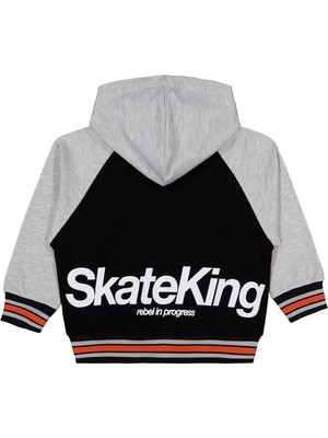 Civil Boys Skate King Baskılı 2-5 Yaş Hırka - Siyah 3-4 Yaş