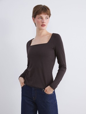 Lc Waikiki Yeni Sezon Kare Yaka Kadın Tişört