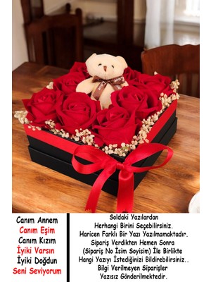 Mynil Seni Seviyorum Yapay Gül Ayıcık Hediye Kutusu Sevgiliye Doğum Günü Özel Gün Hediyesi