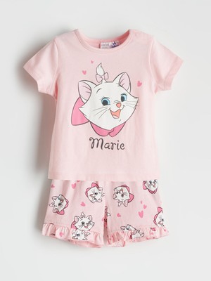 Lc Waikiki Yeni Sezon Mary Cat Baskılı Kız Bebek Şortlu Pijama Takım