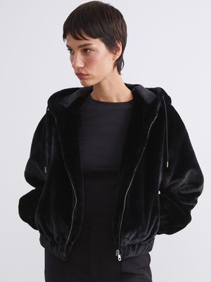 Lc Waikiki Yeni Sezon Kapüşonlu Kadın Kürk Ceket