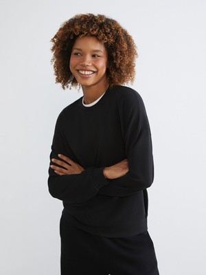 Lc Waikiki Yeni Sezon Bisiklet Yaka Oversize Kadın Sweatshirt