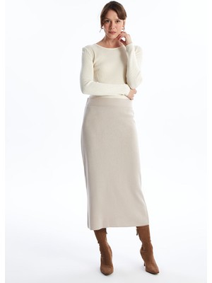 Lc Waikiki Yeni Sezon Beli Lastikli Kadın Triko Etek