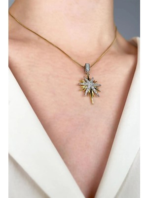 Sose Moda Kutup Yıldızı Çelik Kolye - Gold