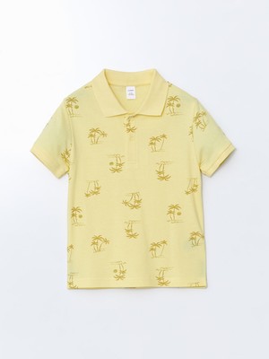 Lc Waikiki Yeni Sezon Polo Yaka Baskılı Penye Erkek Bebek Tişört