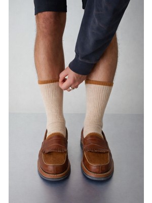 Erkek Basic Soket Çorap Bej