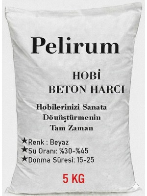 Pelirum Hızlı Donan Güçlü Biblo Harcı Tozu  5 kg Dayanıklı Malzeme