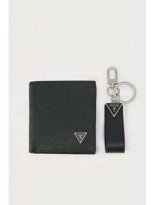 Guess Hediye Seti ve Anahtarlık Erkek Siyah Kutu Seti GFBOXMP6101-BLA