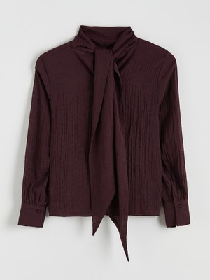 Lc Waikiki Yeni Sezon Dik Yaka Dokulu Bluz