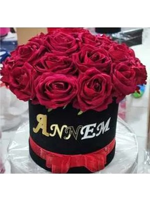 Mynil Anneler Günü Canım Annem Pleksi Baskılı 14 Lü Kutulu Yapay Gül Buketi