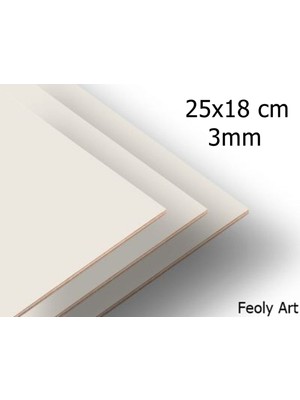 Feoly Art 3 mm 25X18 Mdf Plaka (4 Adet) - Hobi, Maket, Ahşap El Sanatları Için Uygun (4`lü Paket)