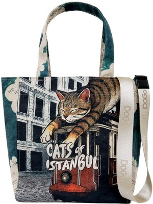 Dogo Kadın Vegan Turkuaz Large Tote Bag - Tram Nap Tasarım