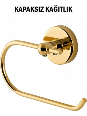Tesitay Kapaksız Wc Kağıtlık Gold Renk